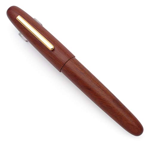 JINHAO 9056 Füllfederhalter aus Naturholz Handgefertigter Tintenstift (Rosenholz, Mittlere Feder 0,7mm) von czxwyst
