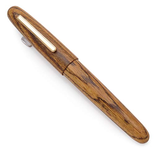 JINHAO 9056 Füllfederhalter aus Naturholz Handgefertigter Tintenstift (Tiger Wood, Feine Feder 0,5mm) von czxwyst