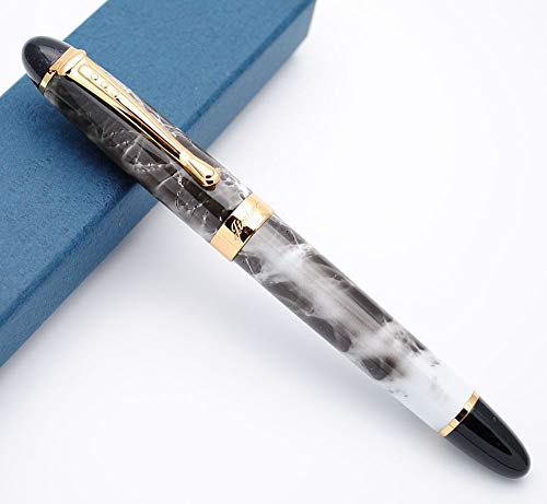 JINHAO X450 Füllfederhalter M Feder (Grauer Marmor, M Feder) von czxwyst