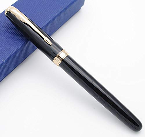 Jinhao 601a Füllfederhalter, Retro-Stil Fine Nib Schwarz mit goldenem Clip Jinhao 601a Füllfederhalter, Retro-Stil Fine Nib Schwarz mit goldenem Clip von czxwyst