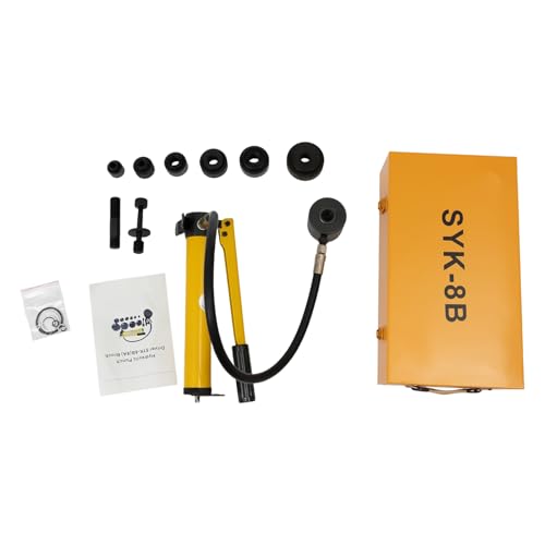 CzyuRachel 8T Hydraulisch Blechlocher, Hydraulic Punch Kit mit Werkzeugkästen, Ergonomischer Bedienhebel, 6 Optionale Matrizen, Lochstanzer für Aluminium, Stahl, Kunststoff CzyuRachel 8T Hydraulisch Blechlocher, Hydraulic Punch Kit mit Werkzeugkästen, Ergonomischer Bedienhebel, 6 Optionale Matrizen, Lochstanzer für Aluminium, Stahl, Kunststoff von czyuRachel