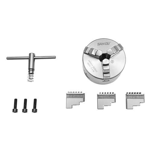 Czyurachel Dreibackenfutter, 100 mm, Ultrahochfeste Materialien HT300, 20CrMnTi, Drei-Backen-Futter, Selbstzentrierende Funktion, Vielfältige Anpassungsfähigkeit, für Werkzeugmaschinen und Zubehör Czyurachel Dreibackenfutter, 100 mm, Ultrahochfeste Materialien HT300, 20CrMnTi, Drei-Backen-Futter, Selbstzentrierende Funktion, Vielfältige Anpassungsfähigkeit, für Werkzeugmaschinen und Zubehör von czyuRachel
