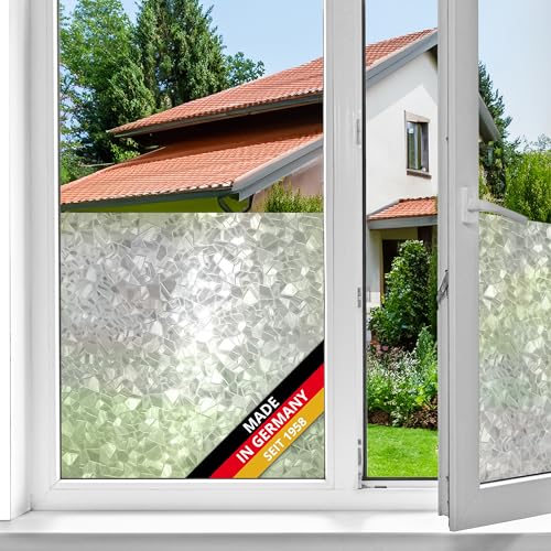 d-c-fix Fensterfolie Splinter selbstklebend Sichtschutz beidseitig blickdicht Folie für Bad-Fenster, Küche, Glastür Milchglasfolie Sichtschutzfolie Glasfolie 45 cm x 2 m von d-c-fix