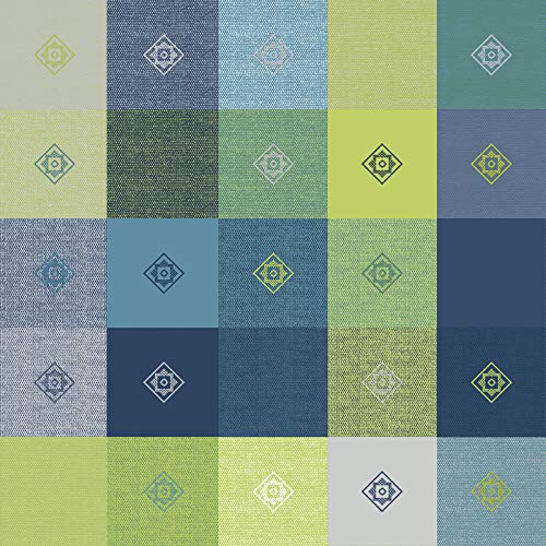 d-c-fix Wachstuchtischdecke – Manhattan Victor blau 150 cm x 250 cm oval – Tischtuch für den Küchen-, Ess- oder Gartentisch – lebensmittelecht, abwaschbar & wasserdicht von d-c-fix