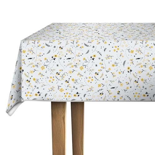 d-c-fix Wachstuchtischdecke – Monte Carlo Blumma (150 x 220 cm) – Tischtuch im Vintage-Stil für den Küchen-, Ess- oder Gartentisch – lebensmittelecht, abwaschbar & wasserdicht von d-c-fix