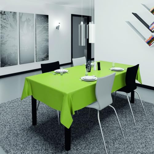 d-c-fix Wachstuchtischdecke – Monte Carlo Sharon limone 150 cm rund – Tischtuch für den Küchen-, Ess- oder Gartentisch – lebensmittelecht, abwaschbar & wasserdicht von d-c-fix