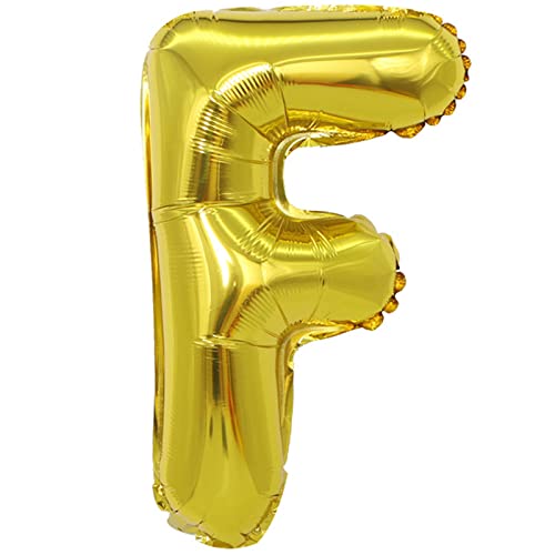 D2D | Party Balloon Buchstabe F in Gold - Größe 40 cm - Folienballon - Buchstabenballon - Geburtstagsdeko von d2d-needs