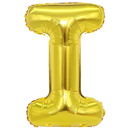 D2D | Party Balloon Buchstabe I in Gold - Größe 40 cm - Folienballon - Buchstabenballon - Geburtstagsdeko von d2d-needs