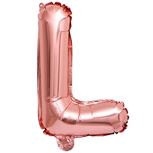 D2D | Party Balloon Buchstabe L in Rosé - Größe 40 cm - Folienballon - Buchstabenballon - Geburtstagsdeko von d2d-needs