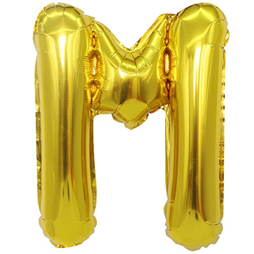 D2D | Party Balloon Buchstabe M in Gold - Größe 40 cm - Folienballon - Buchstabenballon - Geburtstagsdeko von d2d-needs