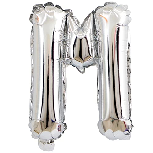 D2D | Party Balloon Buchstabe M in Silber - Größe 40 cm - Folienballon - Buchstabenballon - Geburtstagsdeko von d2d-needs