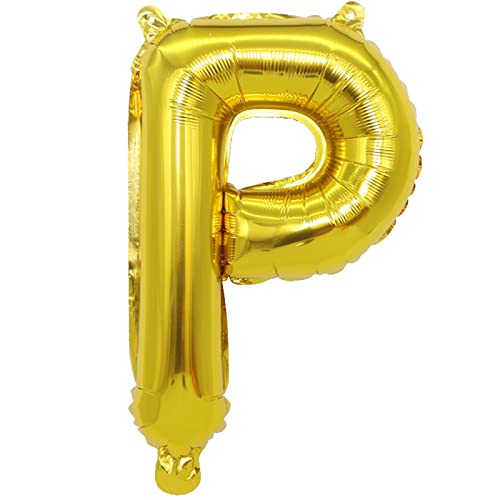 D2D | Party Balloon Buchstabe P in Gold - Größe 40 cm - Folienballon - Buchstabenballon - Geburtstagsdeko von d2d-needs