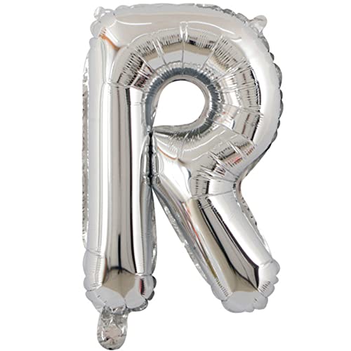 D2D | Party Balloon Buchstabe R in Silber - Größe 40 cm - Folienballon - Buchstabenballon - Geburtstagsdeko von d2d-needs