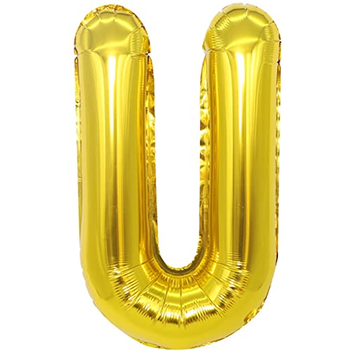 D2D | Party Balloon Buchstabe U in Gold - Größe 40 cm - Folienballon - Buchstabenballon - Geburtstagsdeko von d2d-needs