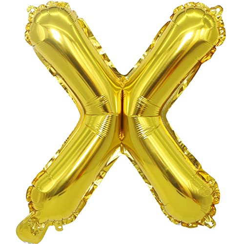 D2D | Party Balloon Buchstabe X in Gold - Größe 40 cm - Folienballon - Buchstabenballon - Geburtstagsdeko von d2d-needs