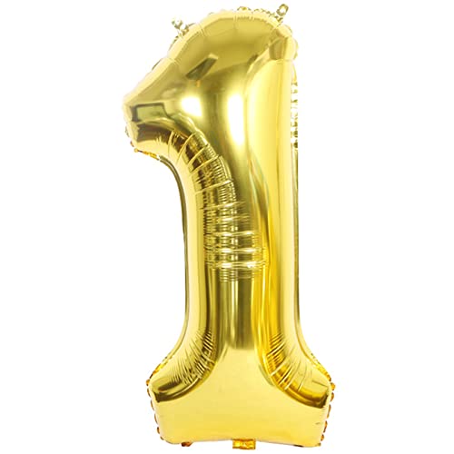 D2D | Party Balloon Zahl 1 XXL in Gold - Größe 100 cm - Folienballon - Zahlenballon - Geburtstagsdeko - Helium Ballon von d2d-needs