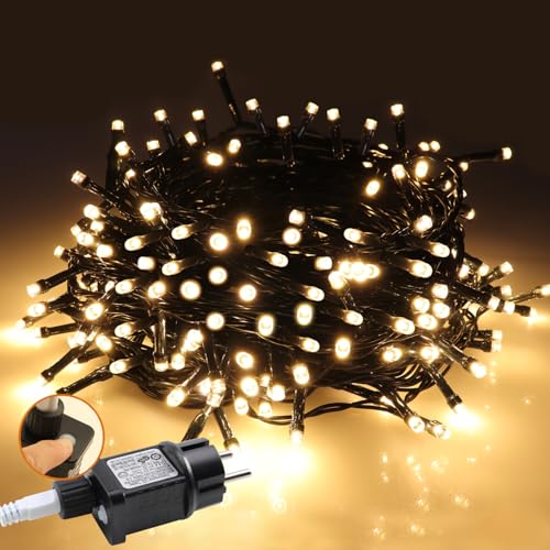 Led Lichterkette Außen 10M 100LEDs, Lichterkette Outdoor Wetterfest mit Stecker, Weihnachtsbeleuchtung außen Warmweiß mit 8 Modi und Timer Funktion für Weihnachten Hochzeit Ostern Garten Party Led Lichterkette Außen 10M 100LEDs, Lichterkette Outdoor Wetterfest mit Stecker, Weihnachtsbeleuchtung außen Warmweiß mit 8 Modi und Timer Funktion für Weihnachten Hochzeit Ostern Garten Party von da LIGHT