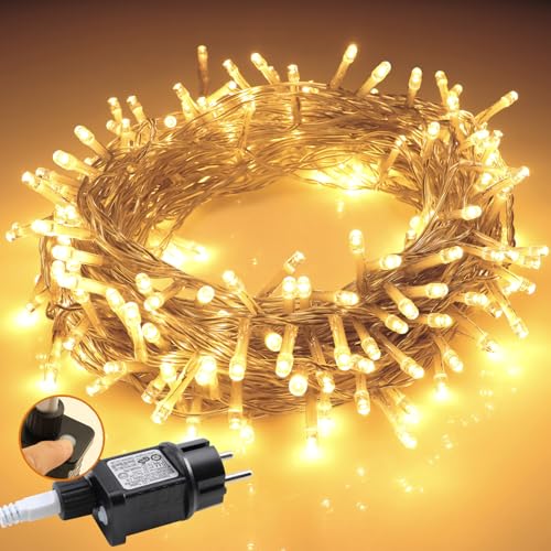 Led Lichterkette Außen 40M 400LEDs, Lichterkette Outdoor Wetterfest mit Stecker, Weihnachtsbeleuchtung außen Warmweiß mit 8 Modi und Timer Funktion für Weihnachten Hochzeit Ostern Garten Party Led Lichterkette Außen 40M 400LEDs, Lichterkette Outdoor Wetterfest mit Stecker, Weihnachtsbeleuchtung außen Warmweiß mit 8 Modi und Timer Funktion für Weihnachten Hochzeit Ostern Garten Party von da LIGHT