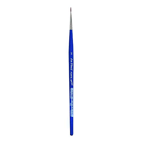 da Vinci Student Serie 393 Forte Basic Pinsel, rund, elastisch, synthetisch mit blau mattem Griff, Größe 0 (393-3/0) von da Vinci Brushes