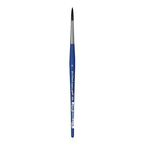 da Vinci Student Serie 393 Forte Basic Pinsel, rund, elastisch, synthetisch mit blau mattem Griff, Größe 6 von da Vinci Brushes