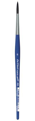 da Vinci Student Serie 393 Forte Basic Pinsel, rund, elastisch, synthetisch mit blau mattem Griff, Größe 6 von DA VINCI