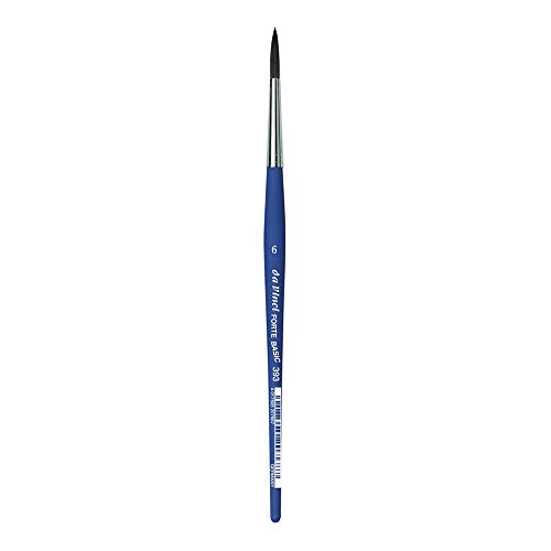 da Vinci Student Serie 393 Forte Basic Pinsel, rund, elastisch, synthetisch mit blau mattem Griff, Größe 6 von da Vinci