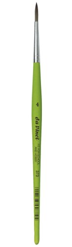 DA VINCI Student Serie 373 Fit für Schule und Hobby Pinsel, rund, elastische Synthetik mit grünem mattem Griff, Größe 4 von DA VINCI