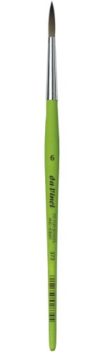 da Vinci Student Serie 373 Fit für Schule und Hobby Pinsel, rund, elastische Synthetik mit grünem mattem Griff, Größe 6 von da Vinci Brushes