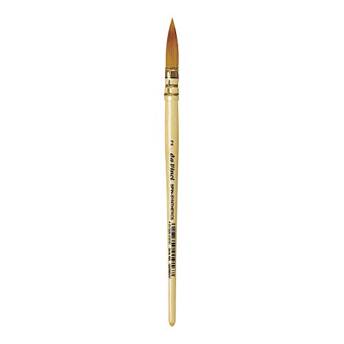 da Vinci Watercolor Series 488 CosmoTop Spin Pinsel, runde Synthetik mit lackiertem Naturgriff, Größe 2 (488-02) von da Vinci Brushes