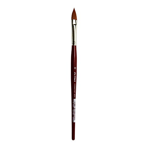 da Vinci Watercolor Series 5584 CosmoTop Spin Pinsel, spitz, oval, synthetisch, mit rotem Griff, Größe 12 (5584-12) von da Vinci