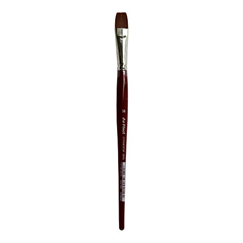 da Vinci Watercolor Series 5880 CosmoTop Spin Pinsel, flach, synthetisch, mit rotem Griff, Größe 14 (5880-14) von da Vinci