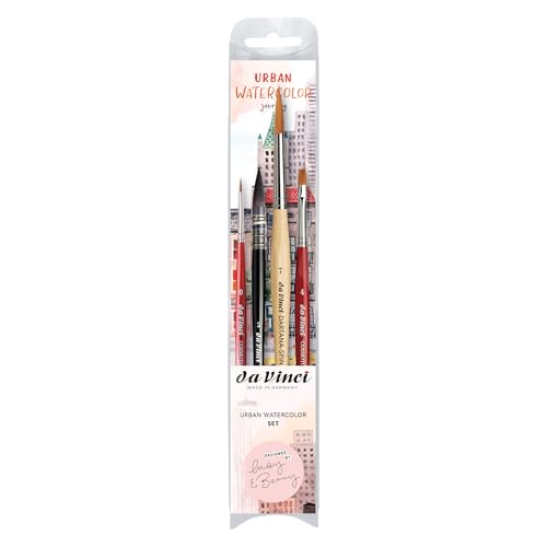 da Vinci | Signature | Urban Watercolor Journey Set by May & Berry | Aquarellmalerei | Künstlerpinsel | Verwaschpinsel | Made in Germany | Set | Größe 0 von da Vinci