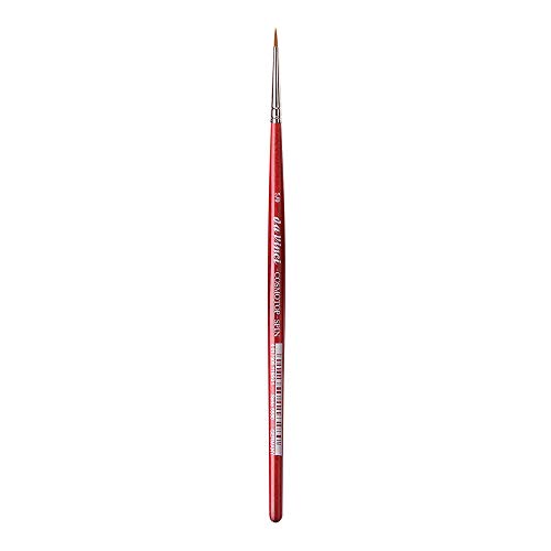 da Vinci Watercolor Series 5580 CosmoTop Spin Pinsel, runder Synthetikpinsel mit rotem Griff, Größe 5/0 (5580-5/0) von da Vinci