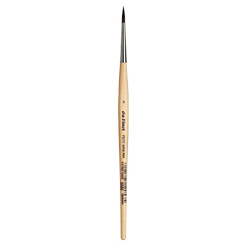 da Vinci Watercolor Series 5590 Petit Gris Mix Pinsel, rundes Russisches blaues Eichhörnchenhaar/synthetische Mischung mit lackiertem, Nicht rollendem Griff, Größe 4 (5590-04) von da Vinci Brushes