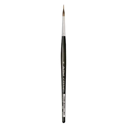 da Vinci Watercolor Series 5599 Size 6-Inlaid Liner-Casaneo New Wave Synthetics-Vegan-Made in Germany Aquarell-Pinsel, schwarz, 6 von da Vinci
