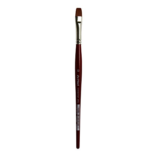 da Vinci Watercolor Series 5880 CosmoTop Spin Pinsel, Flache Synthetik mit rotem Griff, Größe 12 (5880-12) von da Vinci