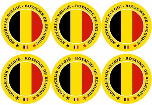 Belgien Aufbügler Wappen Transferbügeln Ø65mm Zum Aufbügeln 6 Stück Kleidungsstücke T-Shirt Bügelmotiv EM - FH6 Belgien Aufbügler Wappen Transferbügeln Ø65mm Zum Aufbügeln 6 Stück Kleidungsstücke T-Shirt Bügelmotiv EM - FH6 von daged