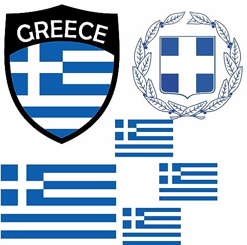 Griechenland Aufbügler Wappen Transferbügeln Zum Aufbügeln 6 Stück Kleidungsstücke T-Shirt Bügelmotiv - 6B Griechenland Aufbügler Wappen Transferbügeln Zum Aufbügeln 6 Stück Kleidungsstücke T-Shirt Bügelmotiv - 6B von daged