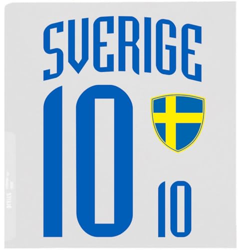 Schweden Aufbügler Wappen Nummer 10 Transfer Zum Aufbügeln 4 Stück Kleidungsstücke Bügeleisen oder Transferpresse T-Shirt Trikot Bügelmotiv - BR10 BL Schweden Aufbügler Wappen Nummer 10 Transfer Zum Aufbügeln 4 Stück Kleidungsstücke Bügeleisen oder Transferpresse T-Shirt Trikot Bügelmotiv - BR10 BL von daged