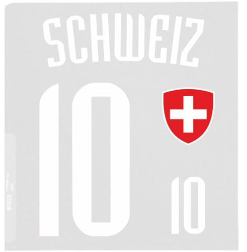 Schweiz Aufbügler Wappen Nummer 10 Transfer Zum Aufbügeln 4 Stück Kleidungsstücke Bügeleisen oder Transferpresse T-Shirt Trikot Bügelmotiv - BR10 W Schweiz Aufbügler Wappen Nummer 10 Transfer Zum Aufbügeln 4 Stück Kleidungsstücke Bügeleisen oder Transferpresse T-Shirt Trikot Bügelmotiv - BR10 W von daged