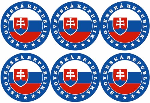 Slowakei Aufbügler Wappen Transferbügeln Zum Aufbügeln 6 Stück Kleidungsstücke T-Shirt Bügelmotiv EM - FH6 Slowakei Aufbügler Wappen Transferbügeln Zum Aufbügeln 6 Stück Kleidungsstücke T-Shirt Bügelmotiv EM - FH6 von daged