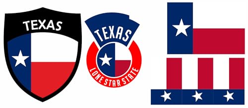 Texas USA Aufbügler Wappen Transferbügeln Zum Aufbügeln 6 Stück Kleidungsstücke T-Shirt Trikot Bügelmotiv - 6B Texas USA Aufbügler Wappen Transferbügeln Zum Aufbügeln 6 Stück Kleidungsstücke T-Shirt Trikot Bügelmotiv - 6B von daged