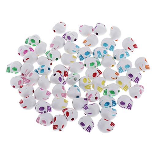 Daily Mall 100 STK. Totenkopf Perlen Skull Schädel Beads Perle Bastelperlen Schmuckperlen Basteln DIY - Bunt Daily Mall 100 STK. Totenkopf Perlen Skull Schädel Beads Perle Bastelperlen Schmuckperlen Basteln DIY - Bunt von dailymall