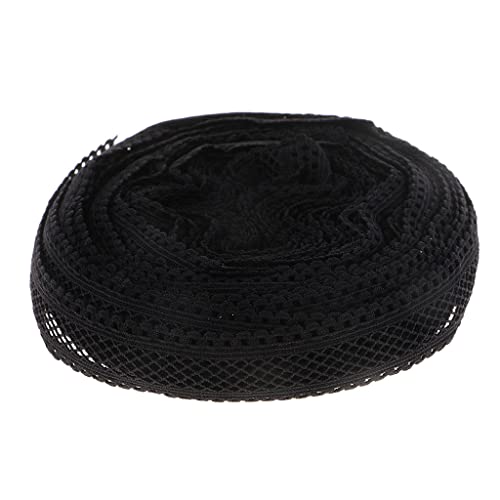 Daily Mall 5 Yards 18mm Spitze Borte Gummiband Woven Ribbon Kleidung Gürtel Stoff DIY - Schwarz von dailymall