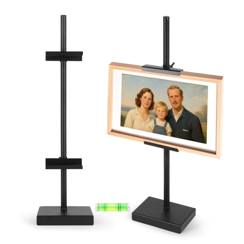 dakewang Verstellbarer Tisch-Staffelei-Ständer für Bilderrahmen bis zu 40,6 cm, Staffelei für Display, Bilderrahmenhalter, verstellbare Kunststaffelei (Schwarz) von dakewang
