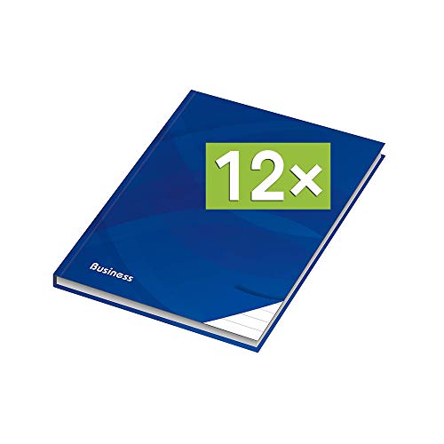 RNK - Verlag Notizbuch mit Hardcover-Einband, 96 Blatt, Notizheft, Tagebuch, Schreibbuch (12er Pack, A4 (Liniert)) von dakomyo