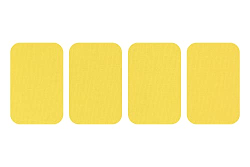 dalipo 05009 - Bügelflicken 4er-Pack, ca. 7,6x4,9cm, gelb von dalipo