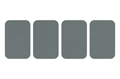 dalipo 05009 - Bügelflicken 4er-Pack, ca. 7,6x4,9cm, grau von dalipo