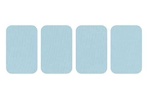 dalipo 05009 - Bügelflicken 4er-Pack, ca. 7,6x4,9cm, hellblau von dalipo