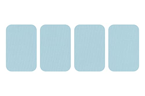dalipo 05009 - Bügelflicken 4er-Pack, ca. 7,6x4,9cm, hellblau von dalipo
